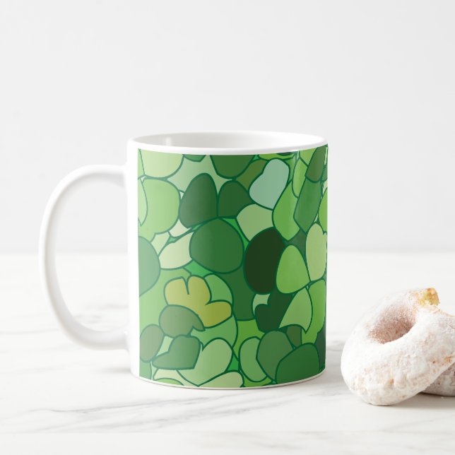 Caneca De Café Green Leaf Botânico (Com Donut)