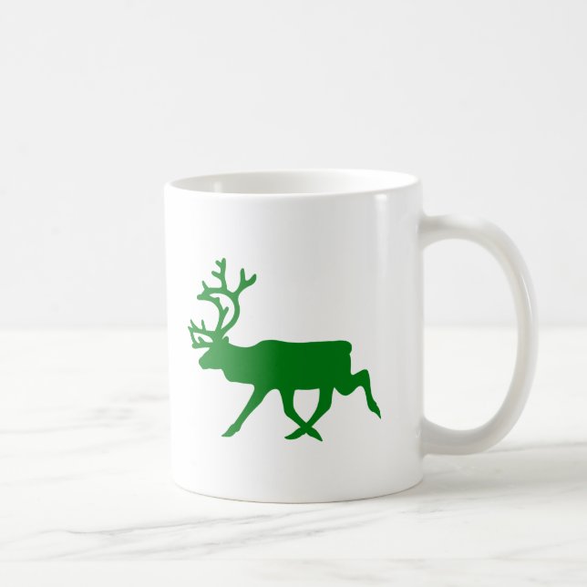 Caneca De Café Green Reindeer (Direita)