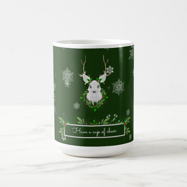 Caneca De Café Green Reindeer Coffee Mug (Centro)