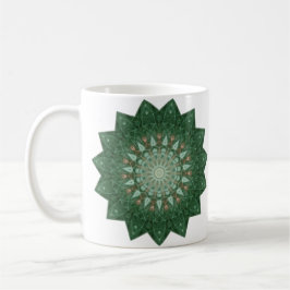 Caneca De Café Green Star Mandala