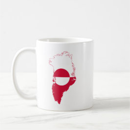 Caneca De Café Greenland- flag in country T-Shirt