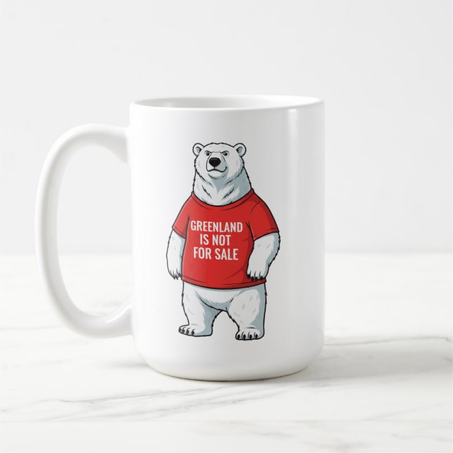 Caneca De Café Greenland Is Not For Sale Polar Bear  (Esquerda)