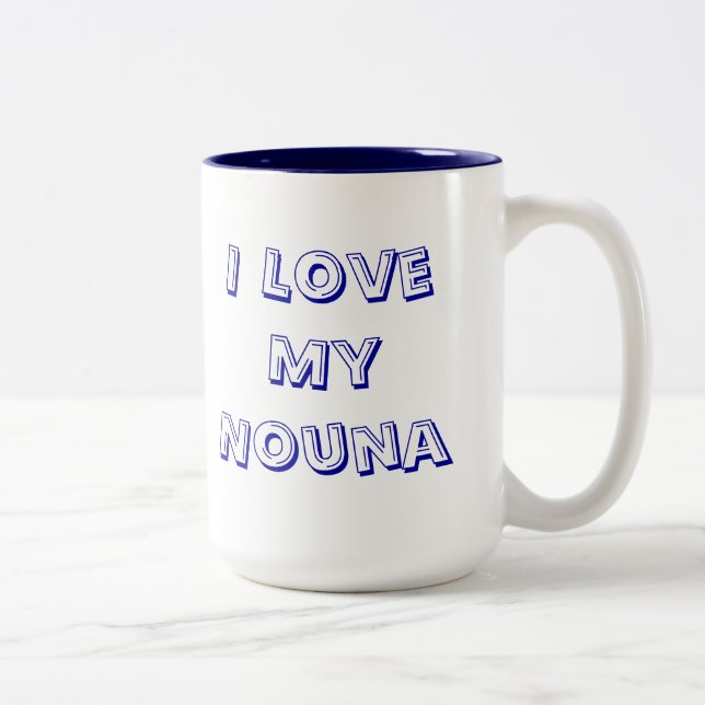 Caneca de café grega da madrinha de Nouna (Direita)