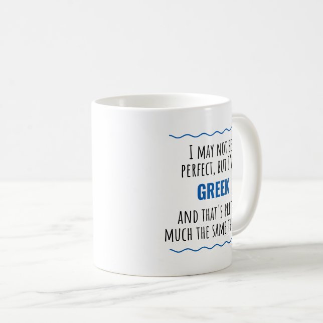 Caneca De Café Grego Mug Grego Lover Gift Cena Grega Mug Grecian (Frente Esquerda)