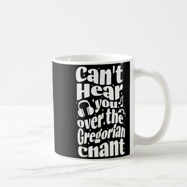 Caneca De Café Gregorian Chant Funny Catholic Traditional Latin M (Direita)