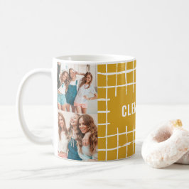 Caneca De Café Grelha de mostarda 4 Fotografia mínima moderna