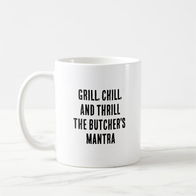 Caneca De Café Grelha, frio e emoção - o mantra do açougueiro (Esquerda)