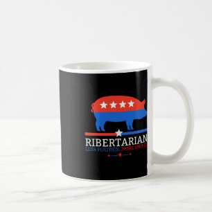 Caneca De Café Grelhando Pai Bbq Ribertarian Engraçado Política P