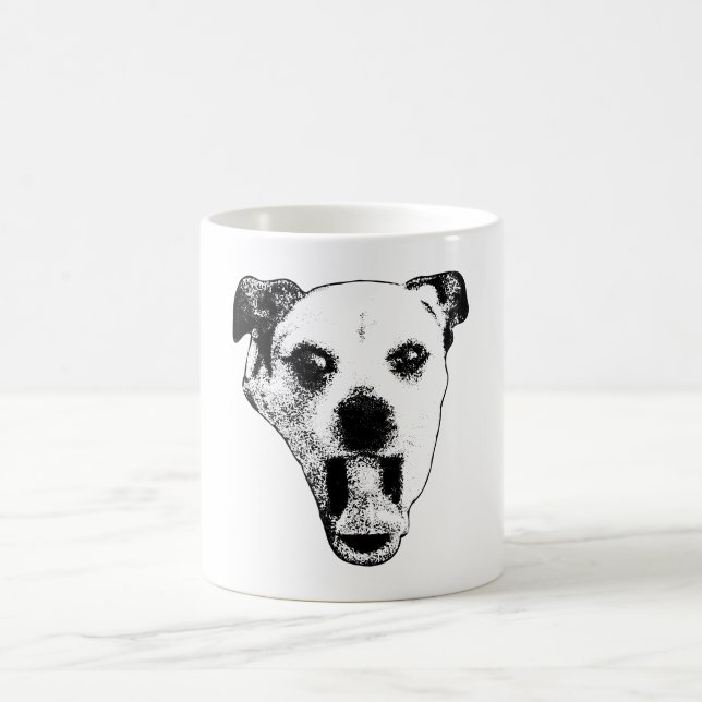 Caneca De Café Gremlin Pup em preto e branco (Centro)