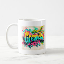 Caneca De Café Grenada Grafite Vibes: Island Street Art Ed