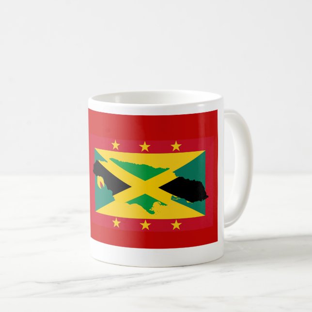 Caneca De Café GRENADA JAMAICA FLAG Bênção Nação Patrimônio Misto (Frente Esquerda)