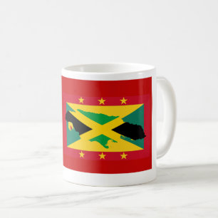 Caneca De Café GRENADA JAMAICA FLAG Patrimônio Cristão Duplo