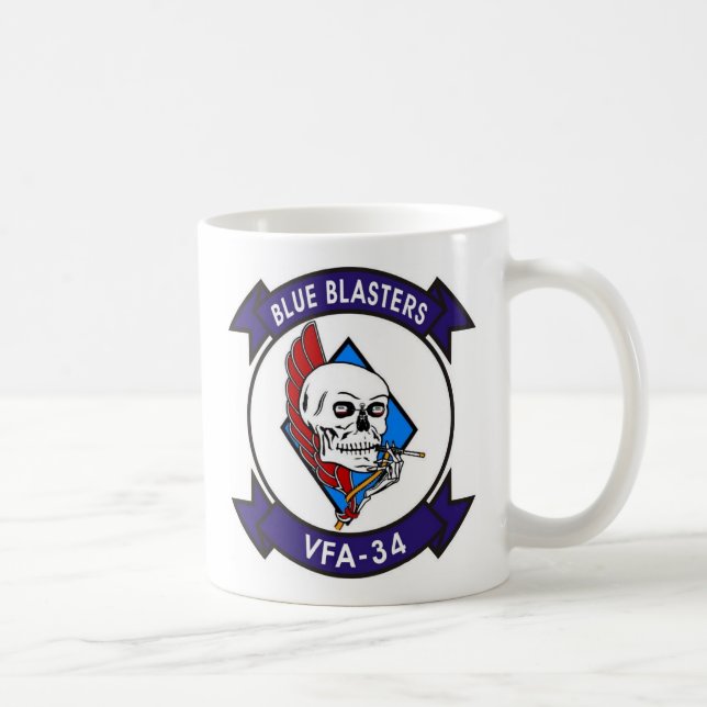 Caneca De Café Greve/caneca esquadrão de lutador VFA-34 (Direita)