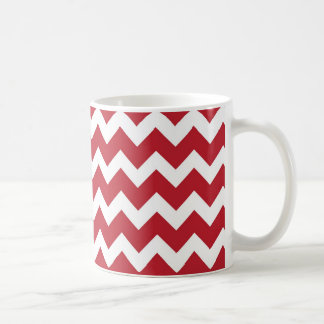 Caneca De Café Greve de Chevron Vermelho e Branco