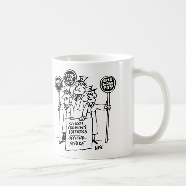 Caneca De Café Greve de Homens e Mulheres da Patrulha de Cruzamen (Direita)