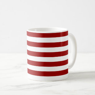 Caneca De Café Greve Vermelha e Branca de Crimson