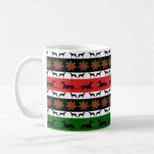 Caneca De Café Greyhound Christmas Silhouettes