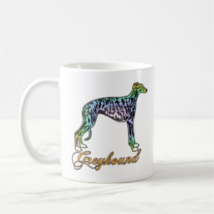 Caneca De Café Greyhound Colorido