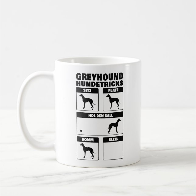 Caneca De Café Greyhound Hundetricks Britischer Windhund Tricks (Esquerda)