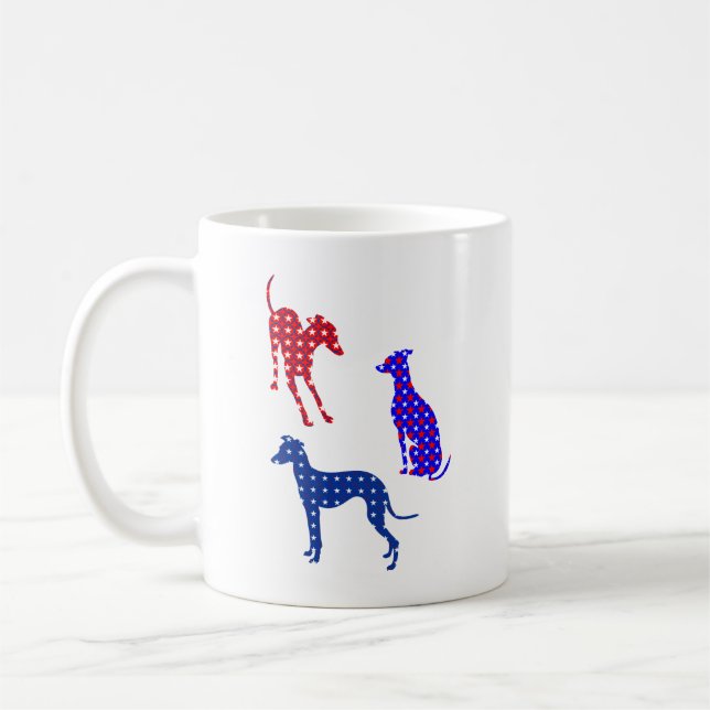 Caneca De Café Greyhound Italiano 4º Da Mug De Julho (Esquerda)
