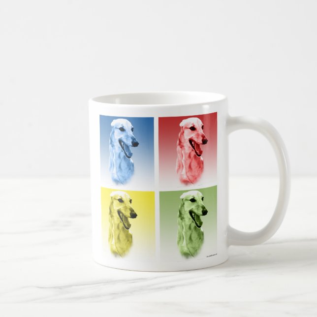 Caneca De Café Greyhound Pop Art (Direita)