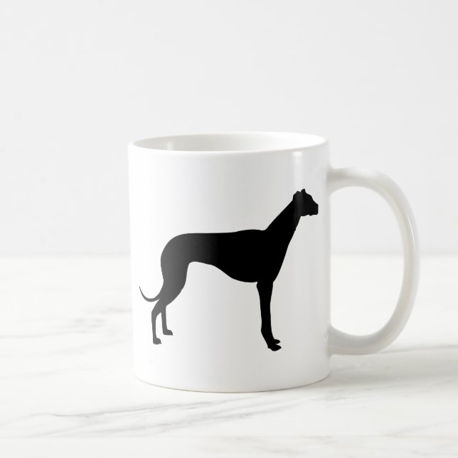 Caneca De Café Greyhound Silhouette (Direita)