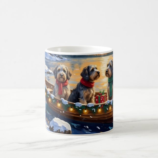 Caneca De Café Griffon de Pontuação de Cabelo Raspado Natal Barco (Centro)