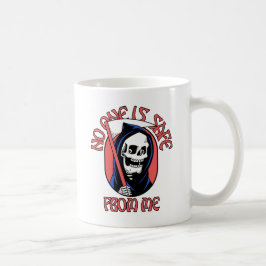 Caneca De Café Grim Reaper Scythe Ninguém Está Seguro