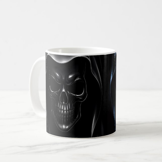 Caneca De Café Grim Skull (Frente Esquerda)