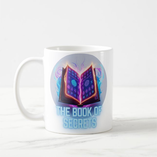 Caneca De Café Grimoire Brilhante - Libere o livro dos segredos (Esquerda)