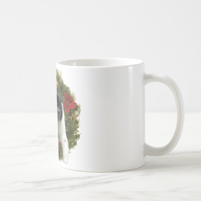 Caneca De Café Grinalda Newf Landseer do Natal (Direita)