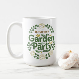 Caneca De Café Grinalda Personalizada de Jardim Botânico Elegante