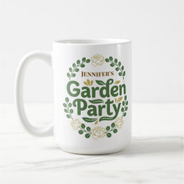 Caneca De Café Grinalda Personalizada de Jardim Botânico Elegante