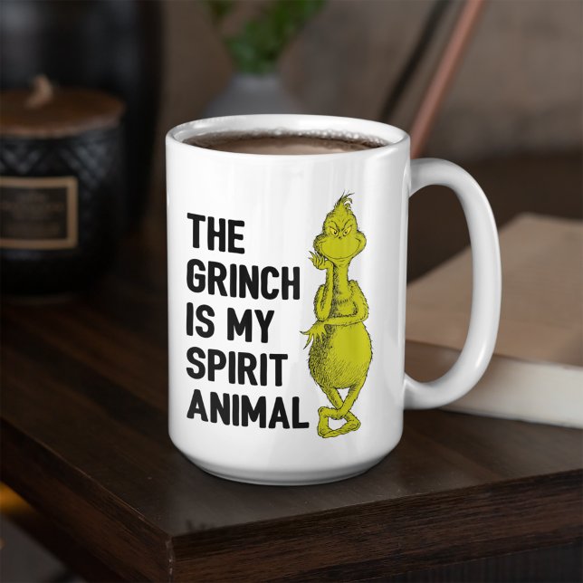 Caneca De Café Grinch é meu Animal Espiritual (Criador carregado)
