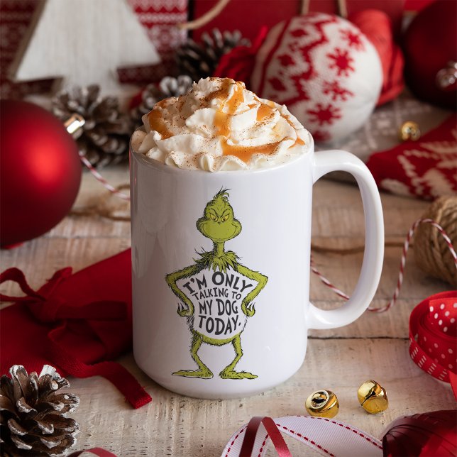 Caneca De Café Grinch Mal-Humorado | Engraçado Estou Só Falando C (Criador carregado)