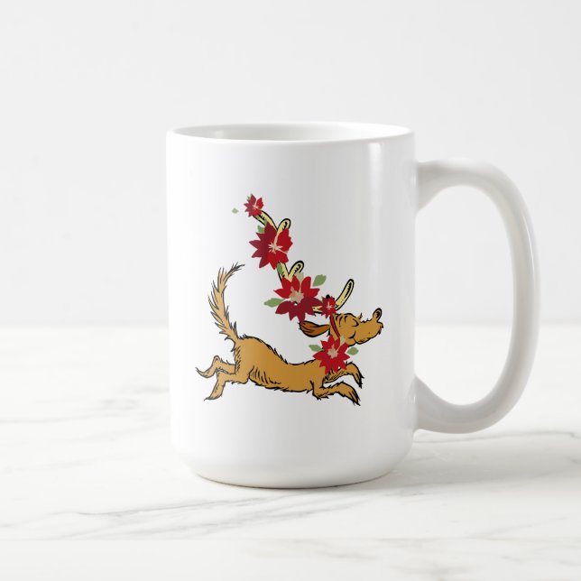Caneca De Café Grinch | Poinsettia de Natal do Max (Direita)