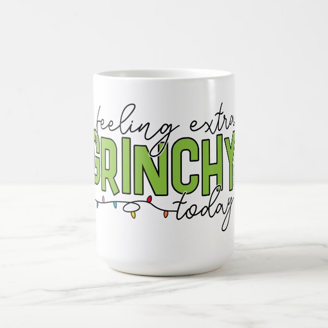 Caneca De Café Grinch | Sentindo-me Extra Grinchoso Hoje 4 (Centro)