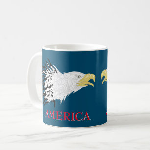 Caneca De Café Gritando a América do Águia
