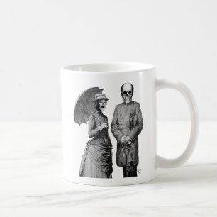 Caneca De Café Gritando de mulher e crânio