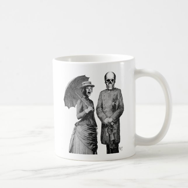 Caneca De Café Gritando Mulher e Caveira (Direita)