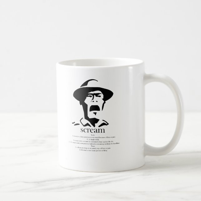 Caneca De Café gritante com definição (Direita)