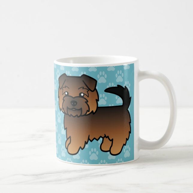 Caneca De Café Grizzle Norfolk Terrier (Direita)
