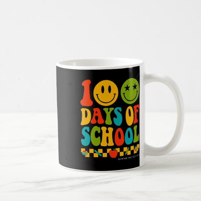 Caneca De Café Groovy 100 Dias De Professores Professores De Ensi (Direita)