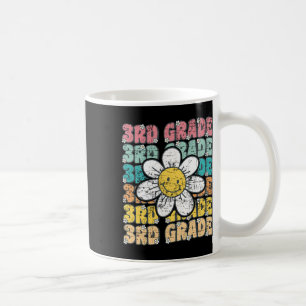 Caneca De Café Groovy 3º ano de volta à escola 1º dia do terceiro