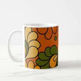 Caneca De Café Groovy Bloom - Retro Floral 1970s mug