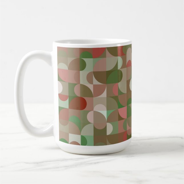 Caneca De Café Groovy Boho Mod Retro Geométrico Café de Natal M (Esquerda)