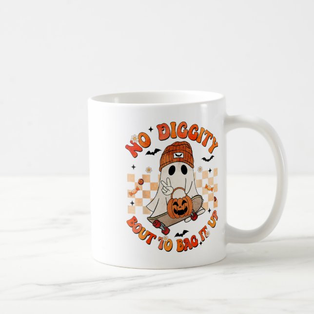 Caneca De Café Groovy Boo Sem Diggidade Para Arrastar O Halloween (Direita)