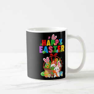 Caneca De Café Groovy Bunny Fofo Ovo de Páscoa Bysket Dia de Pásc