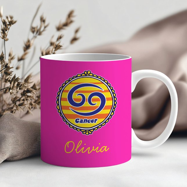 Caneca De Café Groovy Cancer Custom (Criador carregado)