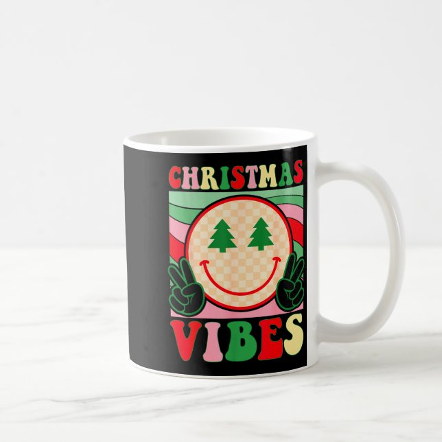 Caneca De Café Groovy Christmas Vibes Happy Christmas Day For Men (Direita)